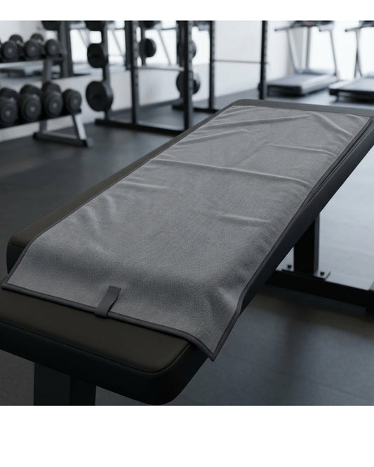 Leay Long Microfiber Bench Towel 110 x 45 cm Graphite - Lifestyle view