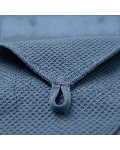 Leay Waffle-Weave Training Towel 70 x 35 cm Slate Blue - Detail view